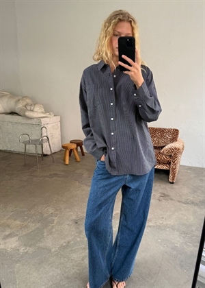 Vega check skjorte Navy/Cream Check Boii Studios 